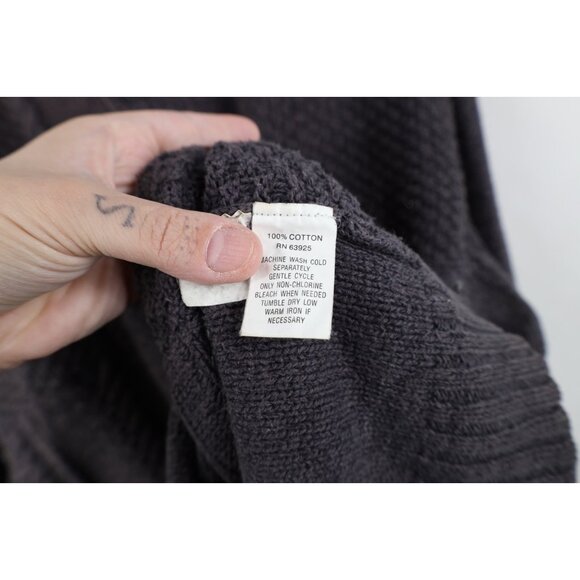 Buckle BKE Mens 2XL Thrashed Chunky Fisherman Cable Knit Henley Sweater Gray - Picture 13 of 16